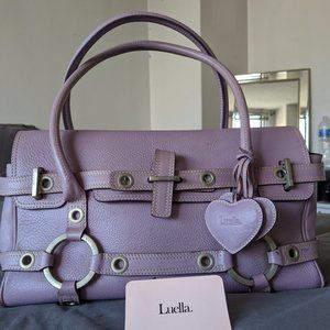 Luella Lavender Bartley Gisele Leather Satchel Bag